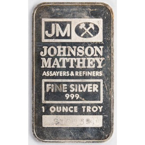 SOLD Johnson Matthey JM Sooter Studios 1oz .999 Fine Silver Bar - 1st Style