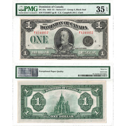 $1 1923 Dominion of Canada Note Black Seal Series F DC-25o - PMG VF-35 EPQ