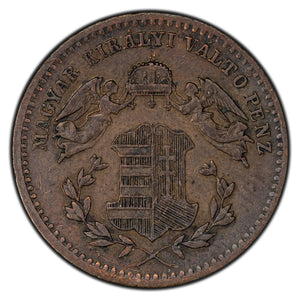 SOLD Hungary 1868 KB 1 Krajczar Coin KM #441.1
