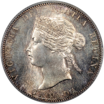 Canada 1872-H 25 Cents Silver Coin - PCGS Specimen SP-66 Ex. Belzberg