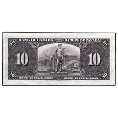 SOLD $10 1937 Bank of Canada Note Gordon-Towers Y/D Prefix BC-24b