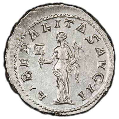 SOLD Ancient Rome Imperial AD 240 Gordian III AR Antoninianus RIC 36 - Cleaned
