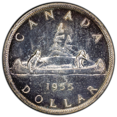 SOLD Canada 1955 $1 Silver Dollar Coin - PL Proof-Like Strike