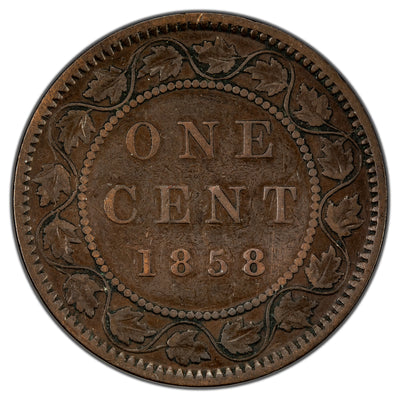 SOLD Canada 1858 One Large Cent Coin - Fine