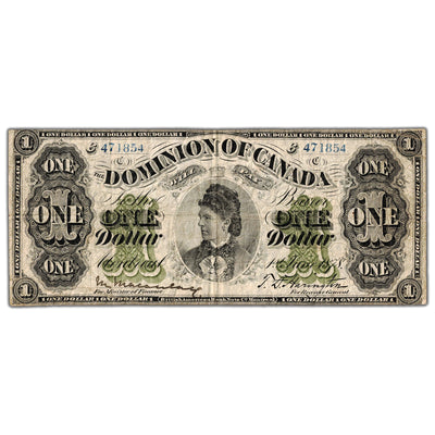 $1 1878 Dominion of Canada Note Payable at Montreal Series C DC-8e-iii-O - Fine+