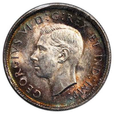 Canada 1938 25 Cents Quarter Silver Coin - MS-64