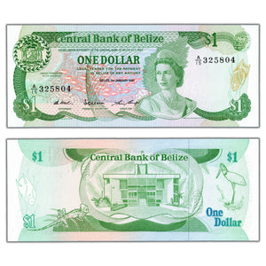 SOLD Belize 1987 $1 One Dollar Note P #46 - Choice UNC