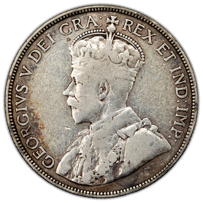 SOLD Canada 1914 50 Cents Half Dollar Silver Coin - Fine