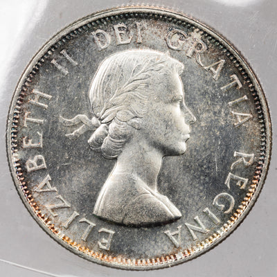 SOLD Canada 1954 50 Cents Half Dollar Silver Coin - ICCS MS-64