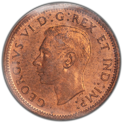 Canada 1943 1 Small Cent Coin - ICCS MS-65 Red