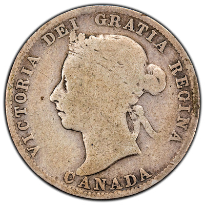 SOLD Canada 1889 25 Cents Quarter Silver Coin - G-4