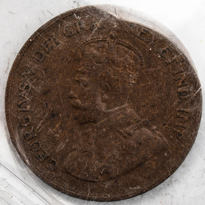Canada 1925 1 Small Cent Coin - ICCS VF-30