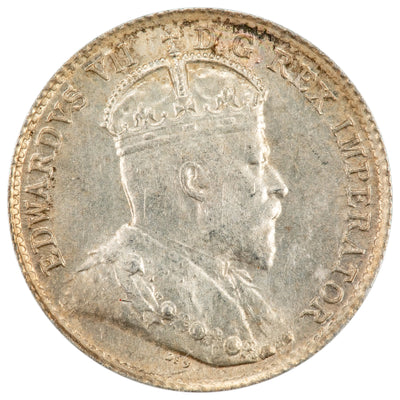 Canada 1907 5 Cents Silver Coin - ICCS MS-63