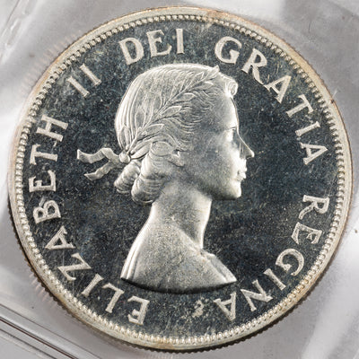 SOLD Canada 1956 $1 Silver Dollar Coin - ICCS Proof-Like PL-66 Cameo