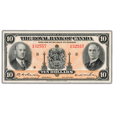 $10 1935 Royal Bank of Canada Chartered Note #630-18-04 - EF
