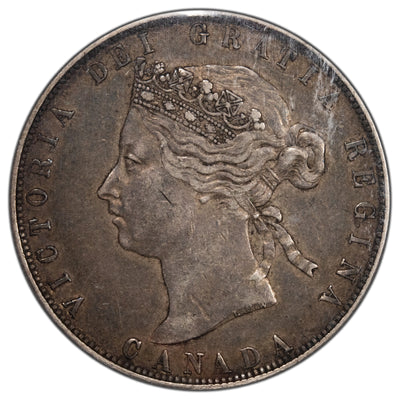 Canada 1870 L.C.W. 50 Cents Half Dollar Silver Coin - ICCS EF-40