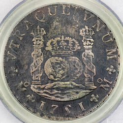 Mexico 1751-Mo MF 8 Reales Silver Coin Auguste 1761 Shipwreck - PCGS Genuine