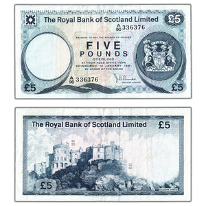 SOLD Scotland 1981 5 Five Pounds Note P #337 - Circulated