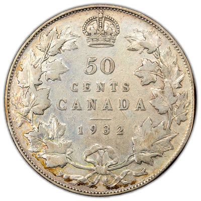 SOLD Canada 1932 50 Cents Half Dollar Silver Coin - VG-10