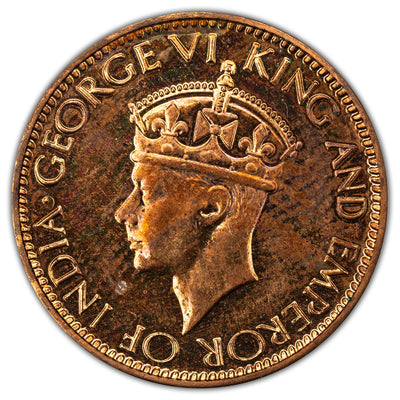 Ceylon 1945 1 Cent Proof Coin KM #111