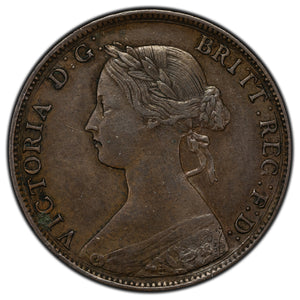 SOLD Great Britain 1861 1/2 Half Penny Coin KM #748