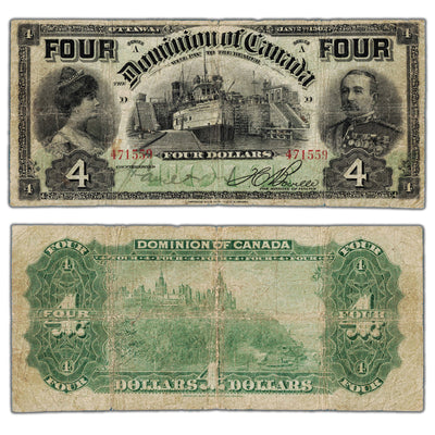 SOLD $4 1902 Dominion of Canada Note Boville DC-17b - VG
