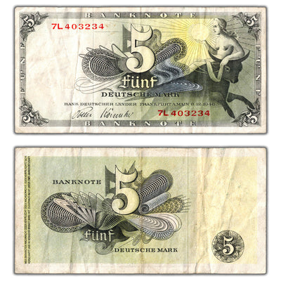 Germany 1948 5 Five Mark Note P #13 - Circulated