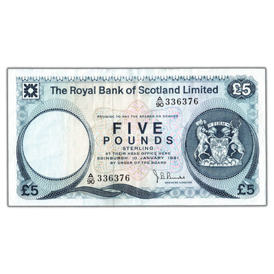 Scotland 1981 5 Five Pounds Note P #337 - Circulated