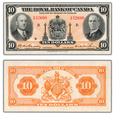 SOLD $10 1935 Royal Bank of Canada Chartered Note #630-18-04 - About EF