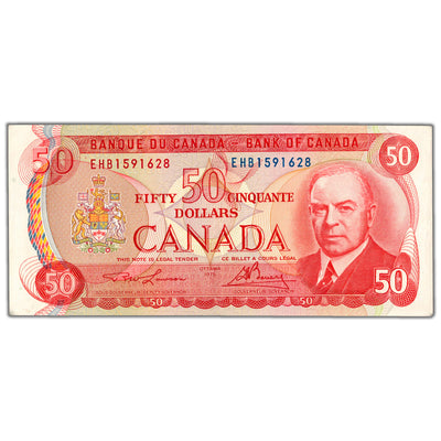 $50 1975 Bank of Canada Note Lawson-Bouey EHB Prefix BC-51a-i - AU