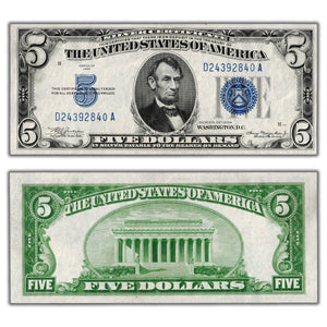 SOLD United States 1934 $5 Silver Certificate Note Fr #1650 - AU/UNC