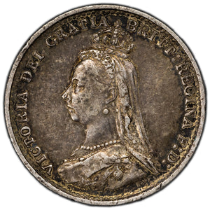 SOLD Great Britain 1888 3 Pence Silver Coin KM #758
