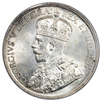 SOLD Canada 1929 50 Cents Half Dollar Silver Coin - ICCS MS-62