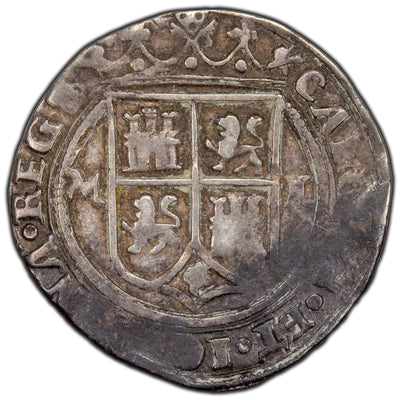 SOLD Mexico 1542-55 M L Charles & Joanna 1 One Real Silver Coin