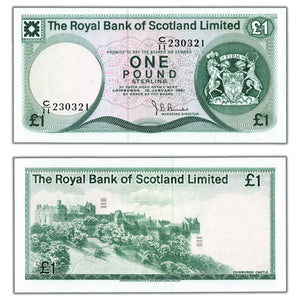 SOLD Scotland 1981 1 One Pound Note P #336 - AU/UNC