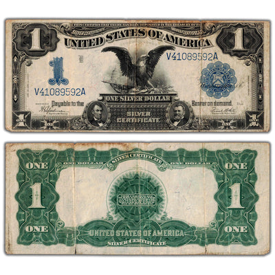 SOLD United States 1899 $1 Silver Certificate Note FR #236 "Black Eagle" - Tears
