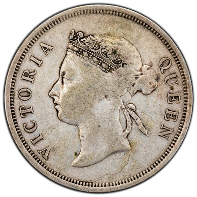 SOLD Straits Settlements 1895 50 Cents Silver Coin