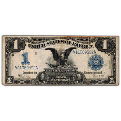 SOLD United States 1899 $1 Silver Certificate Note FR #236 "Black Eagle" - Tears