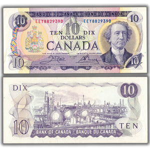 SOLD $10 1971 Bank of Canada Note Crow-Bouey EEY Prefix BC-49d - AU