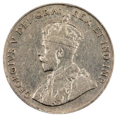 Canada 1925 5 Cents Nickel Coin Key Date! - ICCS VF-20