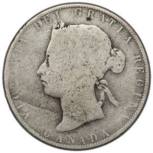 SOLD Canada 1871 50 Cents Half Dollar Silver Coin - AG