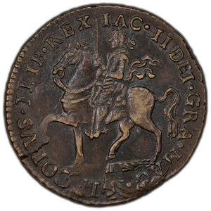 SOLD Ireland 1690 James II Crown Gun Money Coin S #6578 - Nice Example for Type