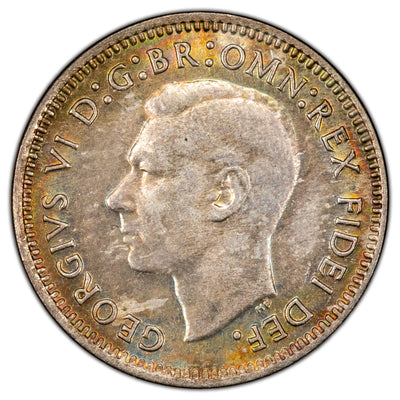 Australia 1951 3d Threepence Silver Coin  - Nice Colour!