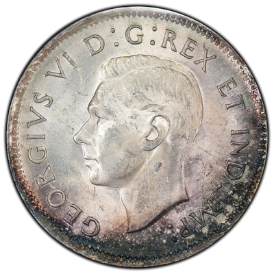 Canada 1939 25 Cents Quarter Silver Coin - ICCS MS-64