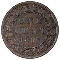 SOLD Canada 1887 1 One Large Cent Coin - Extra Fine
