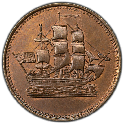 SOLD Canada P.E.I. Ships Colonies & Commerce Token PE-10-30 - Choice UNC