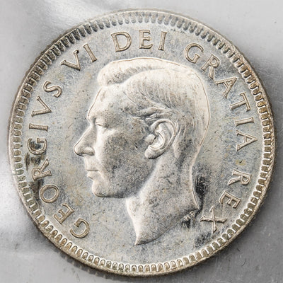 Canada 1952 10 Cents Dime Silver Coin - ICCS MS-65
