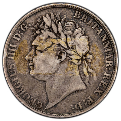 SOLD Great Britain 1821 One Crown Silver Coin - Residue