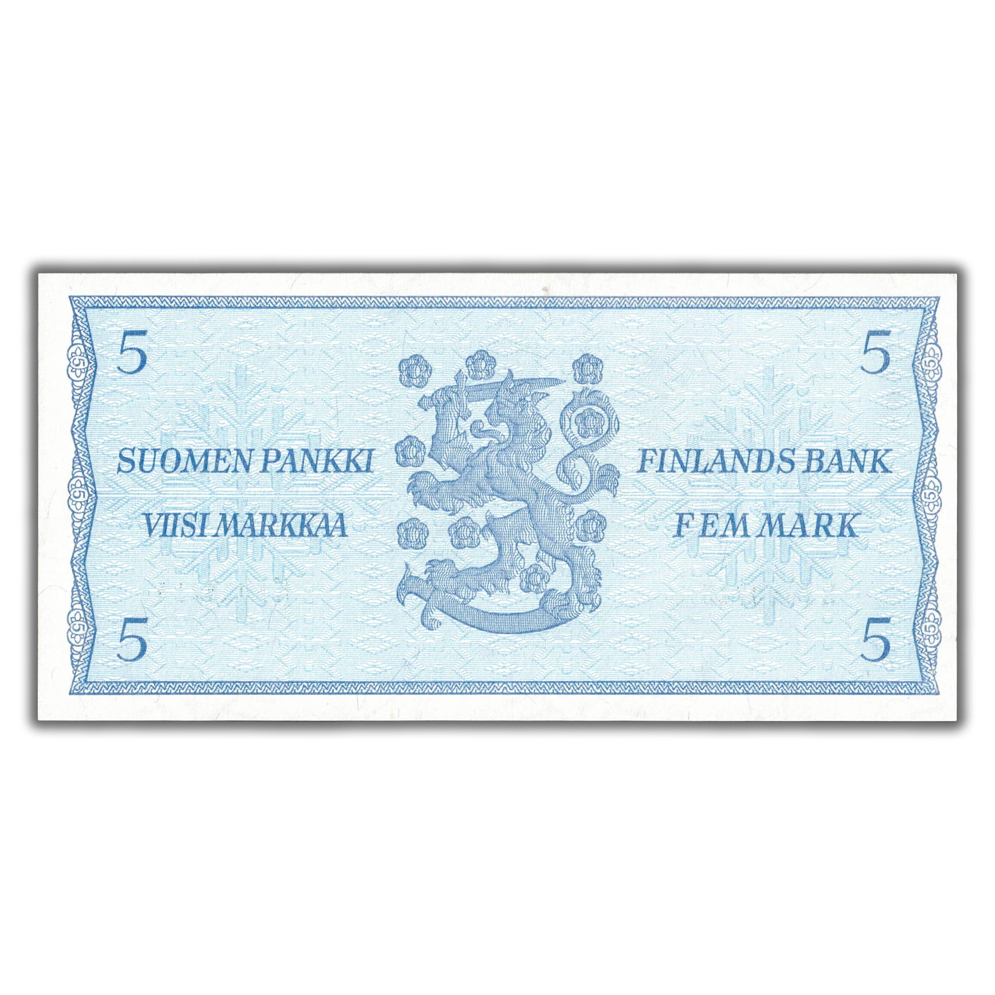 SOLD Finland 1963 5 Markkaa Note P #106Aa (Signature #34) - Choice UNC ...
