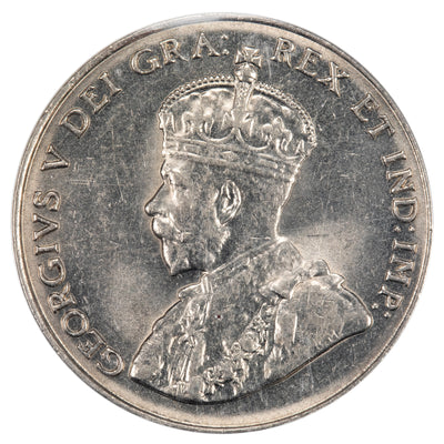 Canada 1929 5 Cents Nickel Coin Key Date! - ICCS AU-55